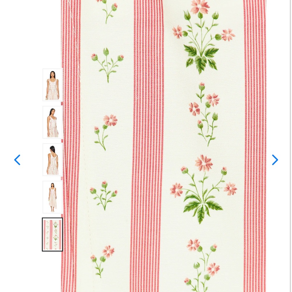 We wore what Lemon Icing print Striped Pink and Cream Floral Set corset top BNWT - Picture 7 of 16